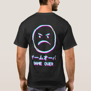Vaporgolf esthetisch angstig gezicht Japans spel T-shirt