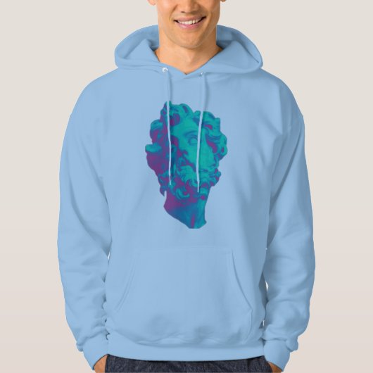 Vaporgolf esthetisch glitch beeld hoodie (Voorkant)