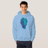 Vaporgolf esthetisch glitch beeld hoodie (Voorkant volledig)