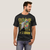 Vaporgolf esthetisch Japans Koreaans ventilatorbot T-shirt (Voorkant volledig)
