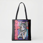 Vaporgolf esthetisch Japans recro Anime Girl Tote Bag (Voorkant)