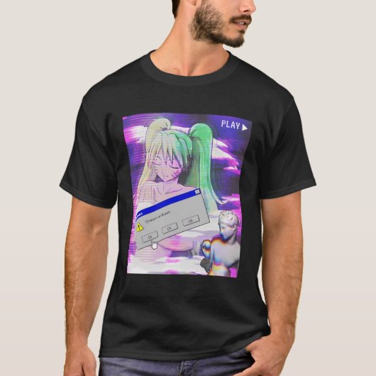 Vaporgolf esthetisch Japans stijldier T-shirt (Voorkant)
