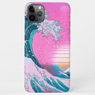 Vaporgolf esthetische Golf van Kanagawa Sunset iPhone 11Pro Max Hoesje