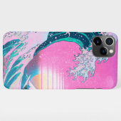 Vaporgolf esthetische Golf van Kanagawa Sunset iPhone Hoesje (Achterkant horizontaal)