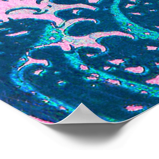 Vaporgolf esthetische Golf van Kanagawa Sunset Poster (Hoek)