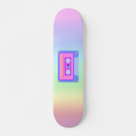 Vaporgolf esthetische regenboog 90s audio-cassette persoonlijk skateboard