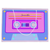 Vaporgolf-esthetische retroflector roze 90s audio- groot cadeauzakje (Achterkant)