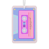 Vaporgolf-esthetische retroflector roze 90s audio- luchtverfrisser (Achterkant)