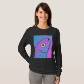 Vaporgolf Mullet Aesthetische Deastel Gothic Vis T-shirt (Voorkant volledig)
