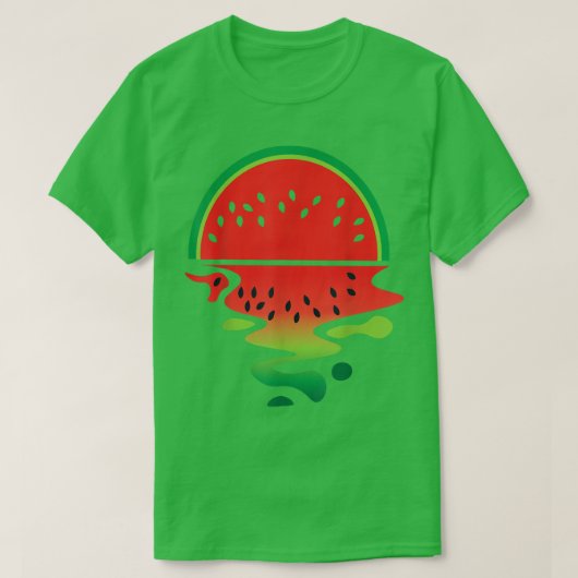 Vaporgolf Watermeloen Hallo zomervegetariër T-shirt (Design voorkant)