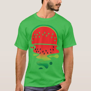 Vaporgolf Watermeloen Hallo zomervegetariër T-shirt
