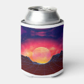 Vaporgolflandschap met rotsen blikjeskoeler (Blikje Voorkant)