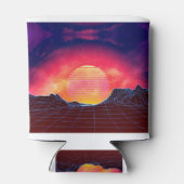 Vaporgolflandschap met rotsen blikjeskoeler (Achterkant)