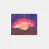 Vaporgolflandschap met rotsen post-it® notes (Voorkant)