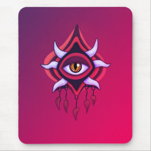 Vaporware Demon Eye - Kleurrijke Gotiek Muismat