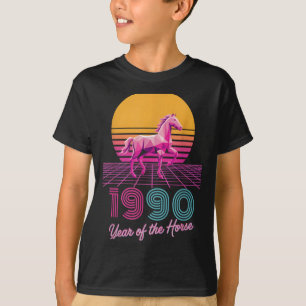 Vaporwave 1990 Jaar Van Het Paard Maane Rijder Zod T-shirt