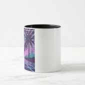 Vaporwave 80s Neon Grid Synthwave Art Poster Mok (Midden)