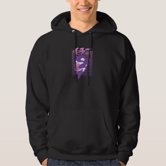 Vaporwave Aesthetic Orca Whale for Vaporwave Aesth Hoodie (Voorkant)