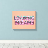 Vaporwave Aesthetics with Glitch Effect and Neon  Canvas Afdruk (Insitu (Houten vloer))