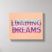 Vaporwave Aesthetics with Glitch Effect and Neon  Canvas Afdruk (Voorkant)