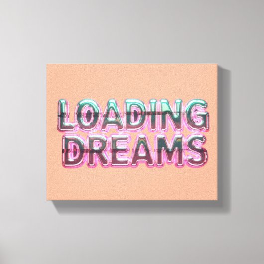 Vaporwave Aesthetics with Glitch Effect and Neon  Canvas Afdruk (Voorkant)