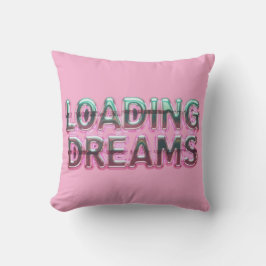 Vaporwave Aesthetics with Glitch Effect and Neon  Kussen