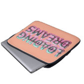 Vaporwave Aesthetics with Glitch Effect and Neon  Laptop Sleeve (Voorkant onderkant)