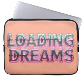 Vaporwave Aesthetics with Glitch Effect and Neon  Laptop Sleeve