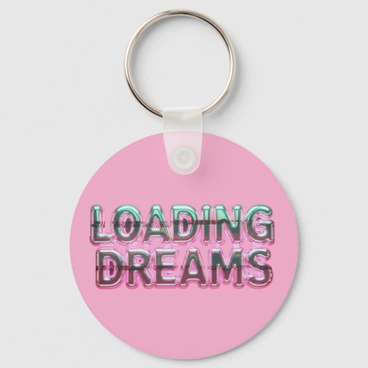 Vaporwave Aesthetics with Glitch Effect and Neon  Sleutelhanger (Voorkant)