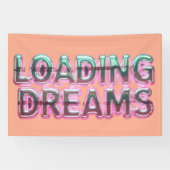 Vaporwave Aesthetics with Glitch Effect and Neon  Spandoek (Horizontaal)