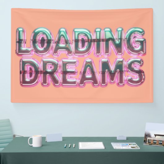 Vaporwave Aesthetics with Glitch Effect and Neon  Spandoek (Beurs)