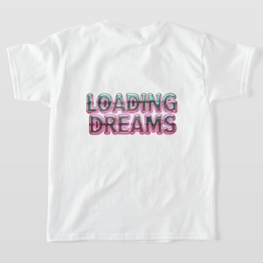 Vaporwave Aesthetics with Glitch Effect and Neon  T-shirt (Laag Achter)