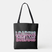 Vaporwave Aesthetics with Glitch Effect and Neon  Tote Bag (Achterkant)