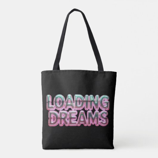 Vaporwave Aesthetics with Glitch Effect and Neon  Tote Bag (Achterkant)