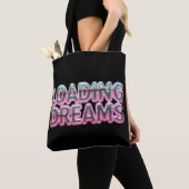 Vaporwave Aesthetics with Glitch Effect and Neon  Tote Bag (Dichtbij)