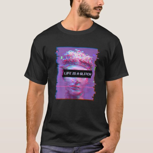 Vaporwave Aesthetische David Statue Life is een li T-shirt (Voorkant)