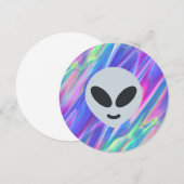 vaporwave alien emoji kaart (Voorkant / Achterkant)