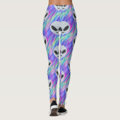 vaporwave alien emoji leggings (Achterkant)