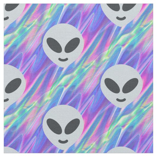 vaporwave alien emoji stof (Close Up)