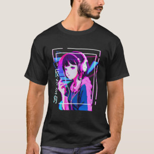 Vaporwave Anime Meisje Japans Indie Alt Esthetic T-shirt