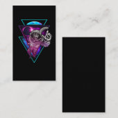 Vaporwave Astronaut Space Art Monkey Banana Visitekaartje (Voorkant / Achterkant)