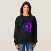 Vaporwave Astronaut Space Helmet Skull Rave S Trui (Voorkant volledig)