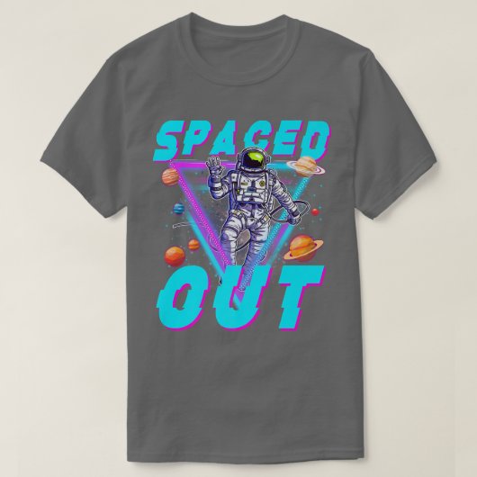 Vaporwave Astronaut Spaced Out Aesthetic Outer Spa T-shirt (Design voorkant)