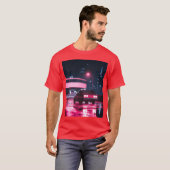 Vaporwave Auto Synthwave Stad familie T-shirt (Voorkant volledig)