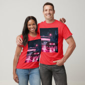 Vaporwave Auto Synthwave Stad familie T-shirt (Unisex)
