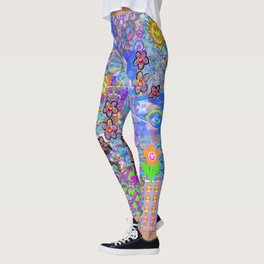 Vaporwave Brain Melt Leggings (Links)