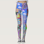Vaporwave Brain Melt Leggings (Voorkant)