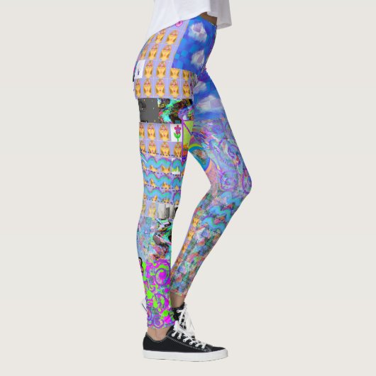 Vaporwave Brain Melt Leggings (Rechts)