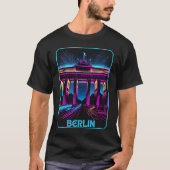 Vaporwave Brandenburg Gate Berlin Duitsland Retro  T-shirt (Voorkant)