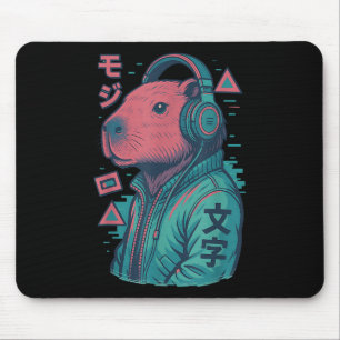 Vaporwave Capybara Japanse kunst Anime Manga Ukiyo Muismat